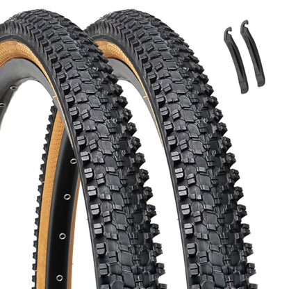 Hycline Mountain Bike Tire: 20/24/26/27.5-inch Folding Replacement High-Performance Wear-Resistant Bicycle Tires for MTB Off-Road Bike - size: 26x1.95 60TPI, style: Qty 2 Tires