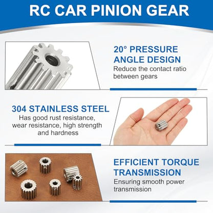 uxcell 1 Mod 12T Spur Gear 4mm Bore, 304 Stainless Steel Pinion Gear, 20°Pressure Angle, for Spur Rack and RC Model Car or Motor DIY - size: 1 Mod 12T, 4mm