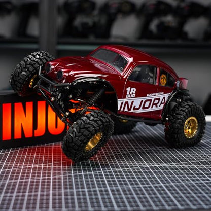 INJORA BUG18 Body with Interior for 1/18 TRX4M Universal LCG Chassis（Burgundy） - color: Burgundy
