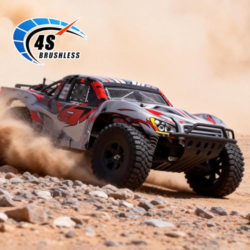 4.72 inches 120mm RC Short Course Tires and Wheels 12mm Hex for 1/10 Traxxas Slash 2WD Slash 4x4 Losi SCT Redcat Blackout SC, Set of 4 (Type 2)