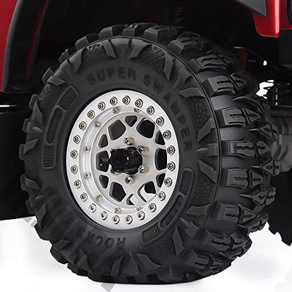 INJORA RC Tires 4pcs 2.2Inch Rubber Tyre Set Wheel Tires for 1:10 RC Rock Crawler TRX4 TRX-6 Axial SCX10 90046, 120 * 48mm