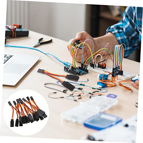 ibasenice 10pcs Extension Cable for Rc Car Helicopter and Plane Flexible Design Male to Female Connection for Dual Receiver Setup Sturdy and Lightweight Cables
