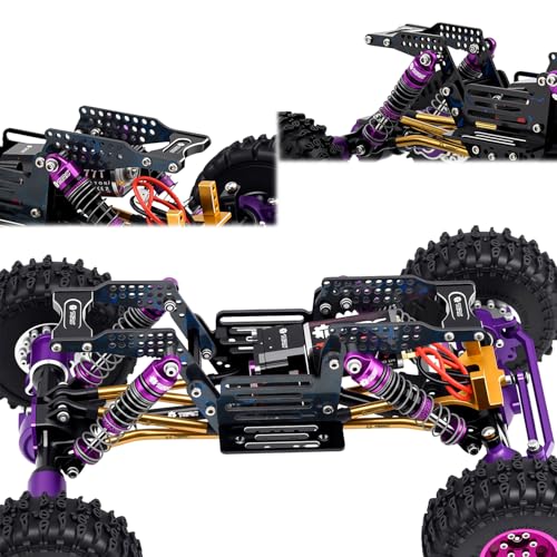 Blue Forged Carbon Fiber LCG Chassis Kit High Gloss Frame Rail for Redcat Ascent-18 1/18 Scale RC Rock Crawler Upgrades - style: Carbon Fiber