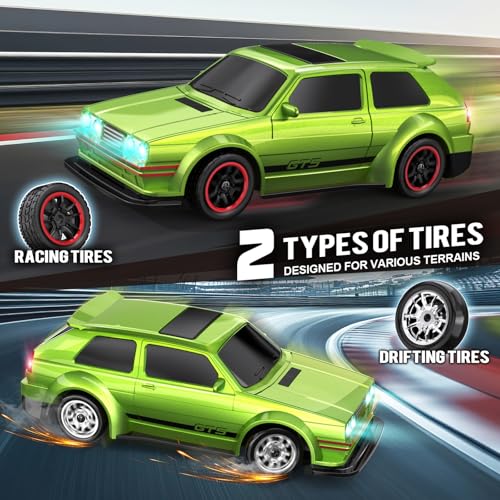 1/43 Mini RC Drift Car with Gyroscope, 4WD Full Proportional RC Car, 2.4GHZ Hobby Grade Remote Control Cars, RTR Model Vehicle, 20+KM/H High Speed for Hobbyists Kids Adults (Sliver) - color: Silver