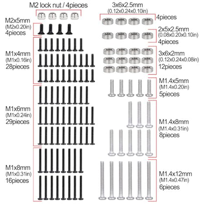 HobbyPark Screw Set for 1/30 Axial SCX30 Crawler 1/32 Redcat Ascent-32 Hardware Screws Kit