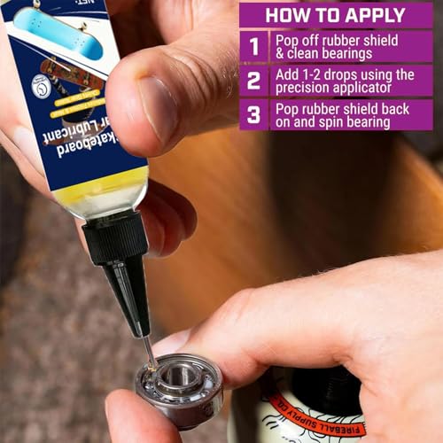 Bearing Oil 100ml Lubricating Portable Smooth Lubricant | Smooth Skateboard Bearing Oil for Roller Skates Scooters Fingerboard Park Yard Garden Women