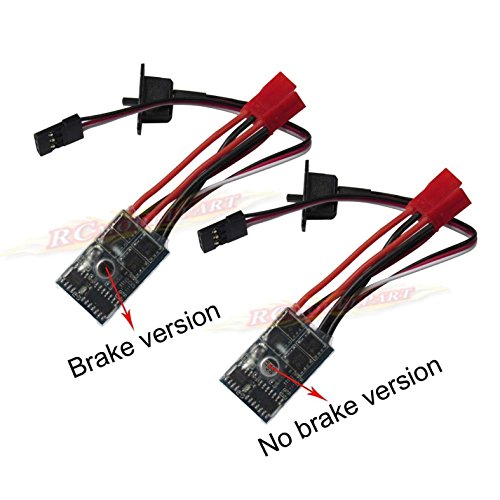 RC ESC 10A Brushed Motor Speed Controller for RC Car Boat Tank with Brake This ESC can Work with 130/180/260/280/380 Brushed Motor - size: 1 Pcs