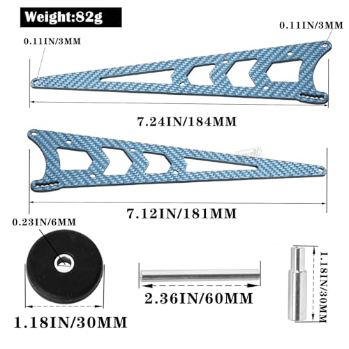RC Carbon Adjustable Wheelie Bar Kit Tail Wheel Head up Wheel Upgrades Part for 1/10 Slash,Rustler,Bandit,Stampede VXL 2WD,Carbon Adjustable Wheelie Bar w/Mount Hops Up,Navy Blue - color: Navy Blue（upgrades Part）