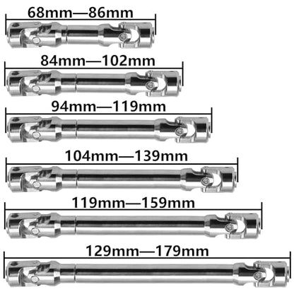 2Pcs Vgoohobby Universal Drive Shaft RC Crawler Driveshaft Compatible with Traxxas TRX4 Axial SCX10 AXI03007 Redcat Gen7 RC4WD D90 TF2 1/10 RC Crawler Car (Silver,129-179mm) - color: Silver, size: 129-179mm