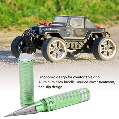 0-14mm Universal RC Reamer Hole Puncher with Aluminum Handle, Curved Scissor Drills Set for RC Car Truck Tank Drone Body Shell Mounting (Green) - color: Green
