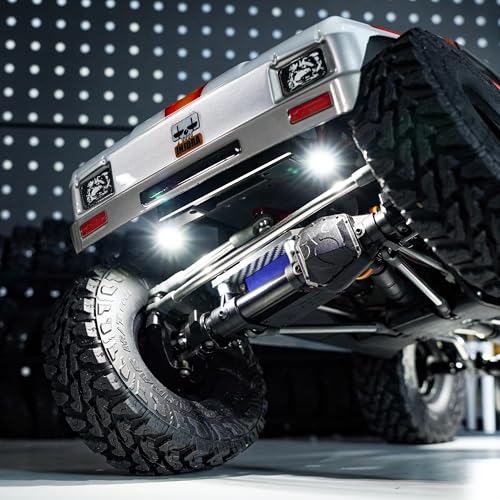 INJORA Rock Lights Kit for SCX10 TRX4 1/10 RC Crawler Upgrade(4LED White)