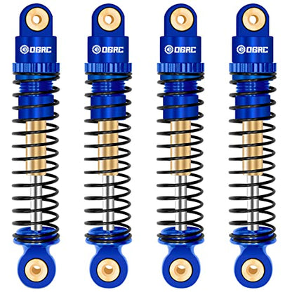 OGRC Shocks Absorber Aluminum Front & Rear Shock Damper RC Shocks for Axial SCX24 C10 JLU Deadbolt Gladiator Bronco Upgrade Parts (Blue) - color: Blue