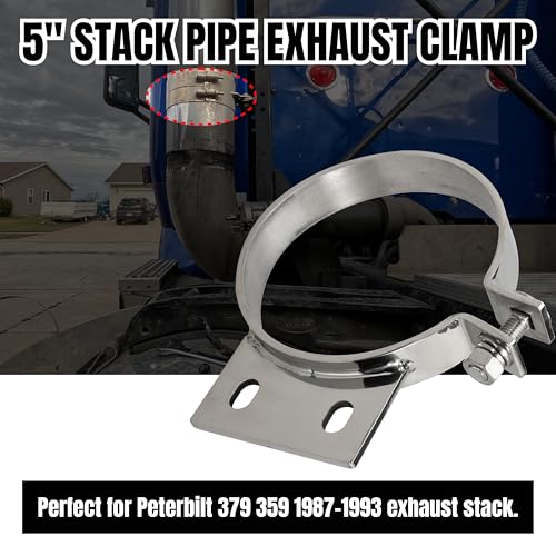 5" Stack Exhaust Clamp for Peterbilt 379 359 1987-1993 Exhaust Stack Pipe 5 inch Mount Bracket Replace 10294 (1)