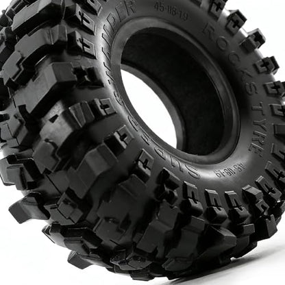 STMU 1.9in" RC Soft Rubber Mud Tyres 118mm For 1/10 Scale Electric RC Rock Crawler, 4WD Shaft Driven RC Truck Redcat Racing Everest 10 Redcat Ascent Fusion Traxxas TRX4 Axial SCX10 (TIRES)
