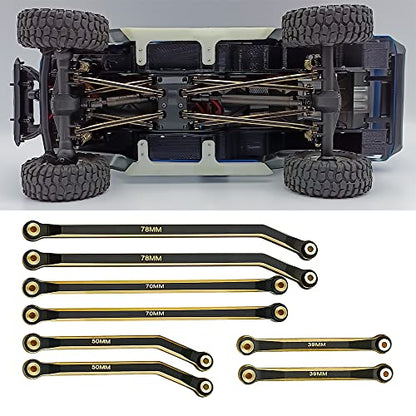 Aluminum Heightened Link Steering Link Set, Black | For 1/24 Axial SCX24 AXI00005, RC Crawler Car