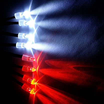 ShareGoo 8Leds LED Light Headlights Taillight Kit Accessories Compatible with Traxxas HSP Tamiya Redcat RC4WD Axial SCX10 RC Car Truck Tank Crawler