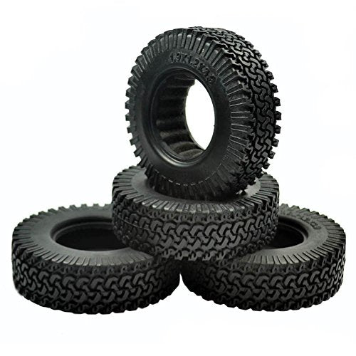 100mm 1/10 Scale Rubber Tires for 1:10 RC Climbing Rock Crawler 1.9 Inch Wheels | Rubber Tire with Foam Insert for TRX-4, SCX10, Gen8, Available in 96mm-120mm sizes