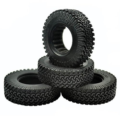 100mm 1/10 Scale Rubber Tires for 1:10 RC Climbing Rock Crawler 1.9 Inch Wheels | Rubber Tire with Foam Insert for TRX-4, SCX10, Gen8, Available in 96mm-120mm sizes