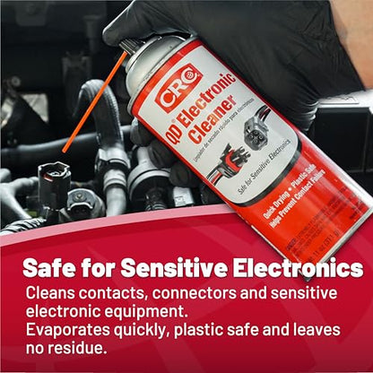 CRC 05103 QD Electronic Cleaner -11 Wt Oz | Electronic Contact Cleaner, Circuit Board Cleaning, Sensitive Electronics, Fast Drying, No Residue.