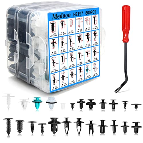 Car Retainer Clips Fasteners Cars Body Kits 24 Most Popular Sizes 801 PCS Car Door Panel Trim Clips Kit 1 Pcs Fastener Remover for Ford GM Toyota Honda Chrysler BMW Benz Nissan Subaru Audi Mazda - size: 801PCS