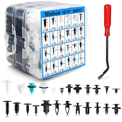 Car Retainer Clips Fasteners Cars Body Kits 24 Most Popular Sizes 801 PCS Car Door Panel Trim Clips Kit 1 Pcs Fastener Remover for Ford GM Toyota Honda Chrysler BMW Benz Nissan Subaru Audi Mazda - size: 801PCS