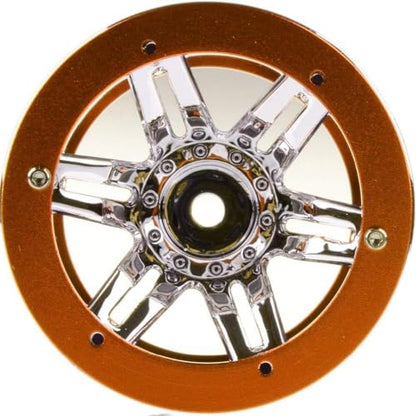 4PCS Plastic Plating 2.2 Inch Beadlock Wheel Rim Wheel Parts for 1/10 RC Rock Crawler Car Truck for Axial TRX4 Wraith SCX10 CC01 D90 90046 TF2(Gold) - color: Gold