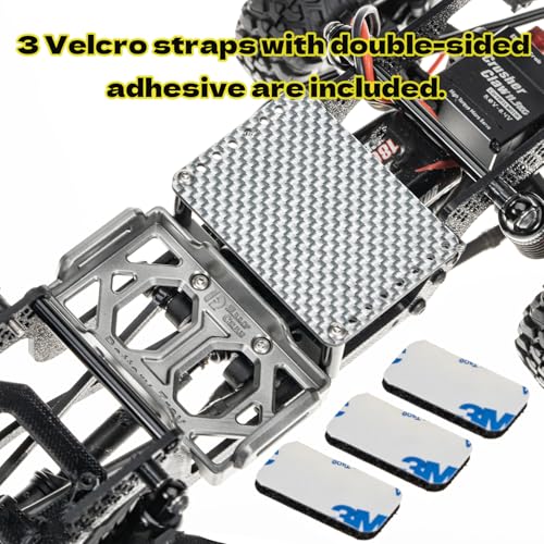 Battery Tray & ESC Receiver Tray, Double Decker Plate for 1/18 RC Crawler TRX4M, Silver - color: Silver