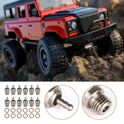 Mxfans Silver RC 1:8 1:10 70117 Stainless Steel Glow Plug Replacement for HSP N3 15~28 Hot Nitro Engines Pack of 12