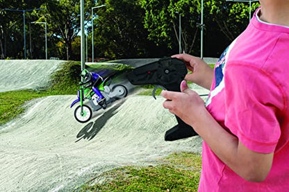 LEXiBOOK, Crosslander RC Motorcycle, RC18 | Up to 12km/h, Light effects, Stunts, Rechargeable - style: Crosslander RC Motorcycle