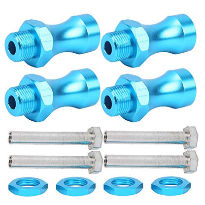 RC Extension Wheel 12Pcs 1/10 to 1/8 RC Model Car Part Aluminum Alloy 12mm to 17mm Wheel Hub Adapter Coupling Kneepad Model Car Accessories(Blue¡ê?