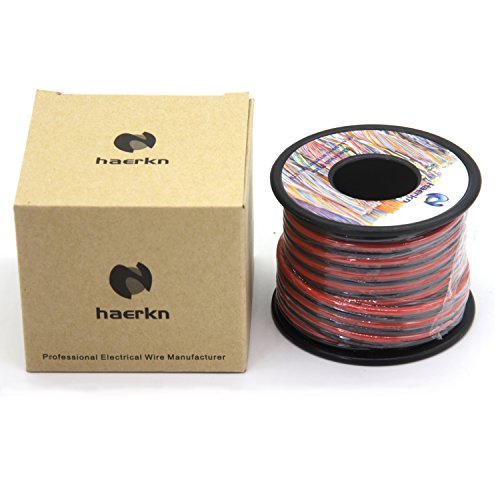 Haerkn16 awg Silicone Electrical Wire Cables 2 Cores 30ft Spool | 16 Gauge Soft and Flexible Hook Up Oxygen Free Strands Tinned Copper Wire - style: 16awg-30FT