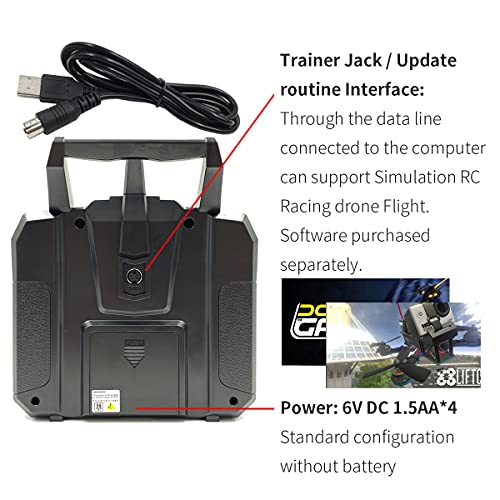 FLYSKY FS-i6X 6-10CH(Def.6) Transmitter and FS-iA6B Receiver for RC Models | 6-10 Channels (default 6) 2.4GHz AFHDS2A Radio System for RC Fixed Wing Quadcopter Car & Boat (Mode_2)