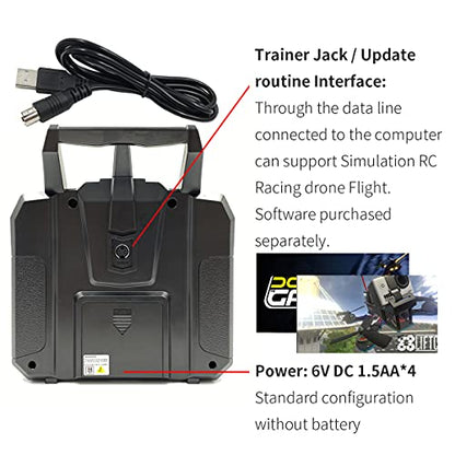 FLYSKY FS-i6X 6-10CH(Def.6) Transmitter and FS-iA6B Receiver for RC Models | 6-10 Channels (default 6) 2.4GHz AFHDS2A Radio System for RC Fixed Wing Quadcopter Car & Boat (Mode_2)