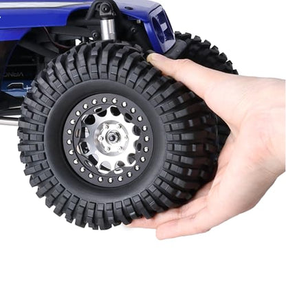 2.2 Crawler Tires with Foam Inserts for TRX4 Axial SCX10 III/II Wraith Redcat Gen 8 Vanquish VS4-10/H10/F10 RC4WD HPI 1/10 RC Rock Crawlers Trail Trucks RC Climbing Tyres, Soft & High Traction - size: 2.2 rc crawler tires