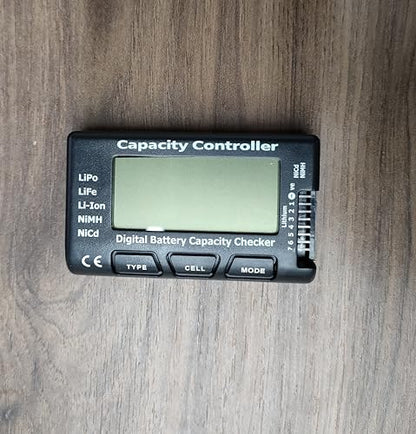 lipo Battery Checker Battery Tester Controller Tester | Voltage Tester for LiPo/Life/Li-ion/NiCd/NiMH Digital Battery Capacity Checker