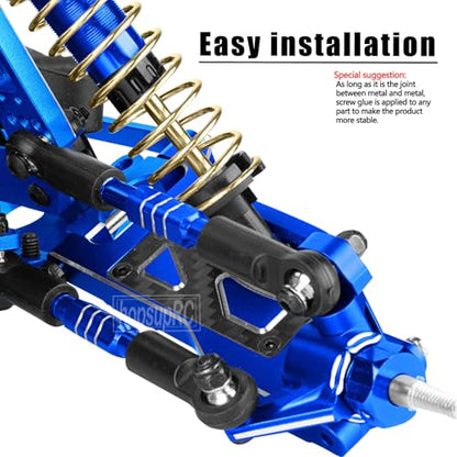 Aluminum for Upgrades Parts 1/10 Slash 2WD VXL/Slash 2WD,Front&Rear Suspension A Arms w/Tie Bar (Only for Slash) Hops Up,Navy Blue - color: Navy Blue(for 1/10)