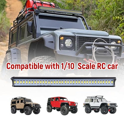 Super Bright RC LED Light bar Roof LED Lamp Kit 36 LED Light Bar for 1/10 Traxxas TRX4 SCX10 90027 SCX10 II 90046 RC4WD D90 RC Crawler Car (Type 1) - style: Type 1