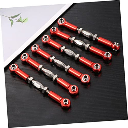 6pcs Adjustable Pull Rods Aluminum Turnbuckle Rod Linkage CNC Machined for Rc Car for Scale Hsp Racing Hpi Easy to Install