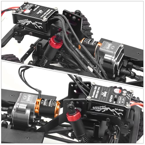 GOUPRC 3500KV Outrunner Brushless Motor & Upgrade 30A Brushless ESC for 1/18 TRX4M/ Ascent-18 Redcat RC Crawler Car Buggy Trcuck - style: Orange for TRX4M & Redcat 1/18