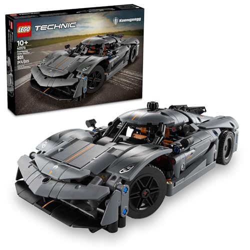 LEGO Technic Koenigsegg Jesko Absolut Grey Hypercar, Sports Car Building Set for Boys and Girls, Vehicle Racing for Kids, Buildable Model Kit, Sport Car Toy, Motor Enthusiasts’ Gift, 42173