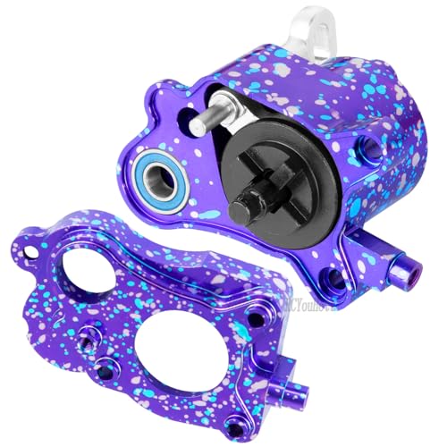 RC Transmission Gearbox Upgrades Part for 1/10 SCX10 AXI03004 Capra 1.9 UTB,Aluminum Complete Transmission Case Hops Up,Purple Colorful - color: Purple Colorful-(rc Upgrades Part）