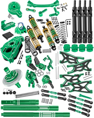 RC Upgrades Part for 1/8 Typhon 3S BLX,Shocks,Driveshafts,Transmission,Turnbuckles,A Arms,Caster Block Set,Center CVD &Support,25T Servo Saver,58T Slipper,Steering,Green