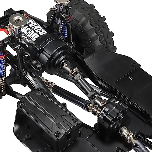 SCX10 II Planetary Gearbox Transfer Case Short Drive Shaft Skid Plate Front Motor Mount for 1/10 RC Crawler Chassis SCX10 II Upgrades Accessories (Black)