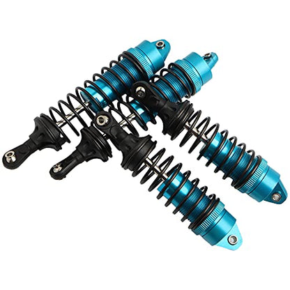 5862 Front & Rear Aluminum Alloy Shock Absorber for 1/10 Slash 4x4 Hoss Rustler Stampede Bandit VXL Shock Parts Replace of 3760 3762 SLA014 (4-Pack) (Blue) - color: Blue