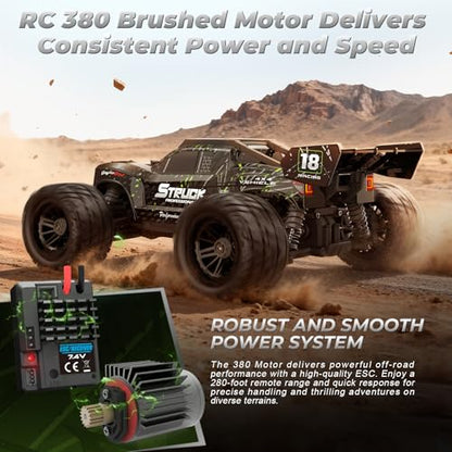 HAIBOXING 18872 1:18 RC Car, Remote Control Truck 4WD Off-Road Dune Buggy | 2.4GHz RC Truck 36km/h Speed Splash Waterproof Electronics 4X4 Truck, Dual Li-Po Batteries Hobby Gifts Toys for Kids, Adults - color: Grey