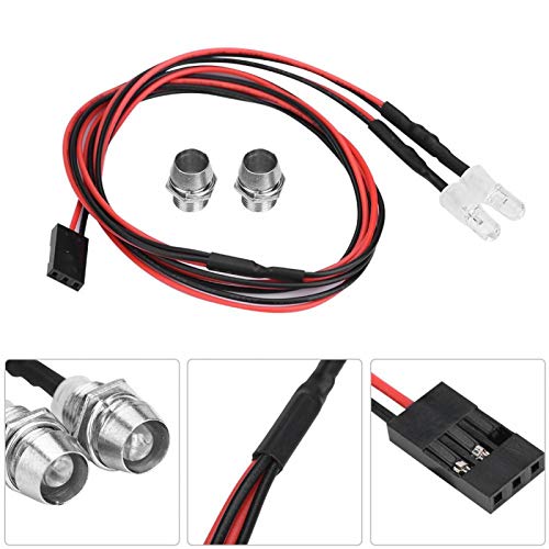 5mm Headlights/Taillight Kit RC Accessory LED Lights for 1/10 Model Drift Car Vehicle(12-red Light), plplaaoo 2PCS RC LED Light Kits,, rc lights rc led lights scx24 lights rc car headlights rc dr