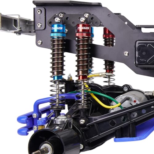 110MM Oil Shock Absorbers Upgrade Compatible with 1/10 RC Crawlers | Fits Tamiya ClodBuster / Bullhead / TRX4 / Axial / D90 - Oil Damper Upgrade - Blue - color: Blue