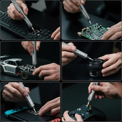 STREBITO 144-Piece Upgraded Electric Screwdriver | Max 0.7 N.m, 120 Magnetic Bits, 5-gear Torque Adjustment, Precision Screwdriver Set, Repair Tool Kit for Electronics and PC - color: Upgraded-blue