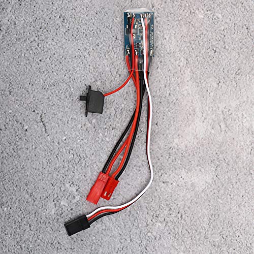 Bidirectional 30A Brushed ESC Speed Controller, with Brake Function, for RC Car Boat DIY (Black)
