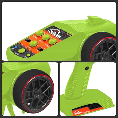 RC Radio System 4CH 2.4G RC Transmitter with Receiver and Lanyard Anti-Jamming Remote Controller for RC Car Crawler Boat, Green - color: Green